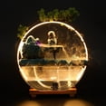thumbnail image 2 of Tabletop Fountain with LED Light Ring, Tabletop Mist Fountain Gift Indoor Landscape Decor, 2 of 18