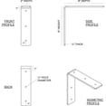 thumbnail image 4 of Ekena Millwork BKTM02X08X08HASS Support Hamilton 2 Po L x 8 Po P x 8 Po H - Acier Inoxydable, 4 of 4