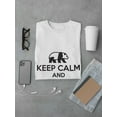 thumbnail image 3 of "Keep Calm And Panda On" Panda Center Chest Graphic Men White T-Shirt, Male Medium, 3 of 4