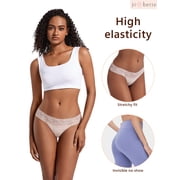 Jo & Bette Womens Lace Lingerie Panties, 6 pack Purple XL