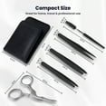 thumbnail image 5 of Tweezers Set for Women - Professional Tweezers for Women Facial Hair, Eyebrow Kit with Eyebrow Scissors and Leather Travel Case, 5 of 7