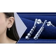 thumbnail image 2 of Dazzlingrock Collection Round White Diamond Assending Order Dangling Drop Pushback Earrings for Women (0.56 ctw, Color I-J, Clarity I1-I2) in 14K White Gold, 2 of 6