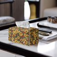 thumbnail image 2 of ZUXONGSY Sunflower Tissue Box Covers PU Leather Rectangular Tissue Box Holder with Snap Button Customized Printed Tissue Cover for Home Office Decorative Organizer, 2 of 7