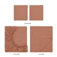 thumbnail image 5 of Mainstays Super Soft Textured Microfiber Bed Sheet Set, Full, Terracotta Dream, 4 Piece, 5 of 11