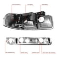 thumbnail image 3 of DNA Motoring For 1999-2006 GMC Sierra Yukon XL Chrome Headlight Turn Signal Bumper Lamp Set, 3 of 6