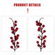thumbnail image 3 of 12 piezas de tallos de bayas rojos artificiales ramas de bayas falsas coronas de navegación decoración de arreglos florales, 3 of 5