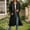 Black, variant on Women Maxi Length Full Zip Hooded Fleece Coat Drawstring Long Sleeve Casual Warm Duster Jacket Purple XXL