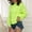 Green, variant on jjayotai Womens Sweater Clearance Women's Winter Round Neck Long Half High Collar Sleeve Knitted Loose Sweater Top
