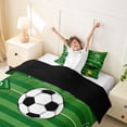 thumbnail image 3 of Erosebridal Football Sport Gamer Twin Bedding,Soccer Ball Games Kids Duvet Cover Set,Reversible Black 2 Pieces,No Comforter, 3 of 6