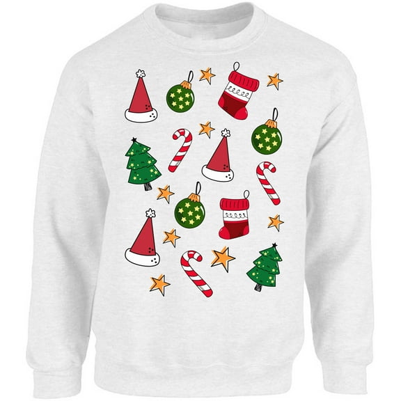 Christmas Print Women Men Crewneck Holiday Gift - S M L XL 2XL 3XL 4XL 5XL Xmas Graphic Tee - Unisex Sweatshirt for Her Merry Christmas Sweater for Him