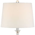thumbnail image 4 of Vienna Full Spectrum Jolie Luxury Glam Table Lamps 26" High Set of 2 Clear Crystal with Table Top Dimmers Off White Drum for Bedroom Living Room Kids, 4 of 8