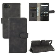 BlackBerry Keyone Wallet Case Horizontal Flip Leather Calf Texture Horizontal Flip Case with Card Holder Kickstand Phone Cover