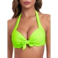 thumbnail image 3 of RELLECIGA Women's Push Up Bikini Top Knot Front Underwire Bathing Suit, 3 of 7