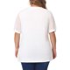 thumbnail image 3 of Blusas casuales de manga abullonada con puntos suizos en V para mujeres de tallas grandes Agnes Orinda 3X blancas, 3 of 6