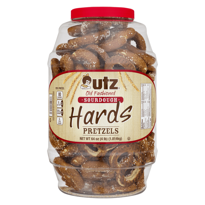 Utz Sourdough Hards Pretzels 64 oz Barrel
