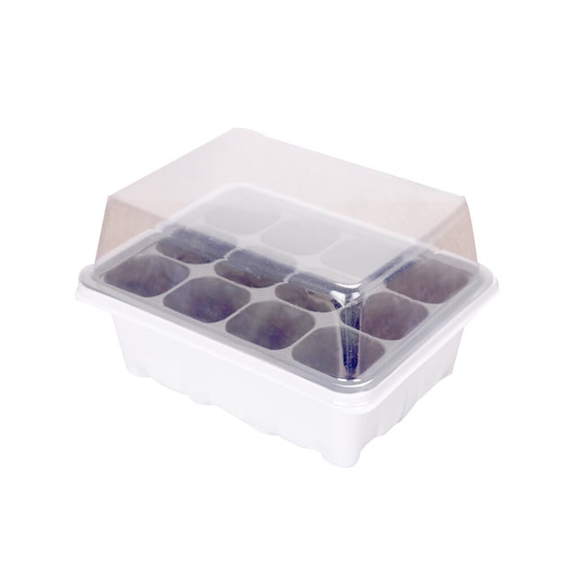 fastboy 3 Pcs/Set 12 Cells Seedling Trays Seed Starter Box Plant Flower Grow Starting Germination Pot