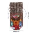 thumbnail image 3 of Bolsa navideña para cubiertas de botellas de vino con luz LED, decoración para fiestas de escritorio (alce), 3 of 5
