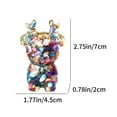 thumbnail image 3 of Anhility Christmas Colorful Bear Figurine, Bear Animals Statue Sculpture for Home Office Garden Decoration Cute Room Office Decor Gifts, 2.75x1.77x0.78in, 3 of 6
