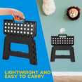 thumbnail image 7 of Home Folding Step Stool - Foot Stool with 9 Inch Height - Holds Up to 300 lbs - Lightweight Plastic Foldable Step Stool for Kitchen, Bathroom & Living Room, Black, 7 of 7