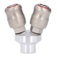 thumbnail image 1 of Air Hose Splitter, Carbon Steel Pneumatic Quick Connector Long Life Span 360° Rotatable  For Industry, 1 of 8