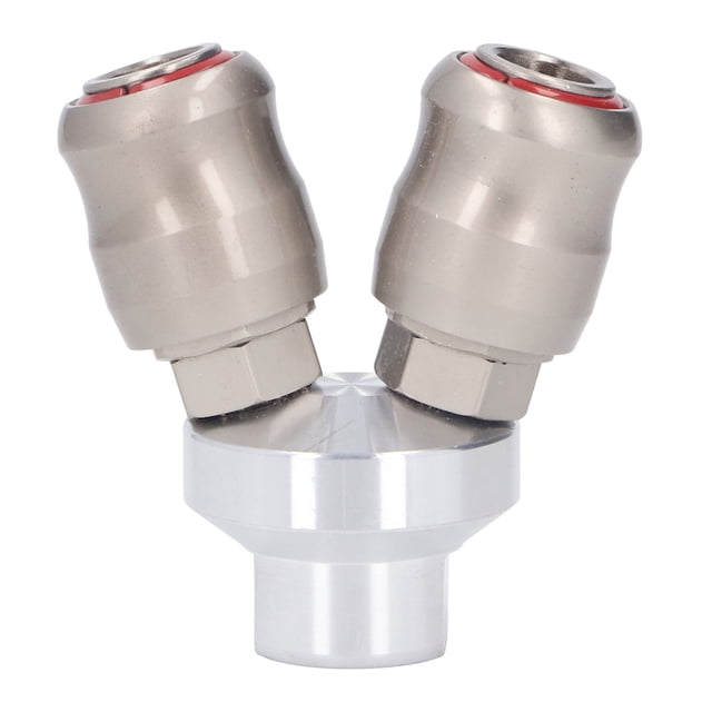 Air Hose Splitter, Carbon Steel Pneumatic Quick Connector Long Life Span 360° Rotatable For Industry