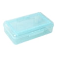 thumbnail image 5 of Double Layer Pencil Box, Large Capacity Plastic Hard Crayon Box, Durable Plastic Clear Marker Organizer with Snap Lid, Stackable Storage Boxes (Blue, 8''X5''X2''), 5 of 7
