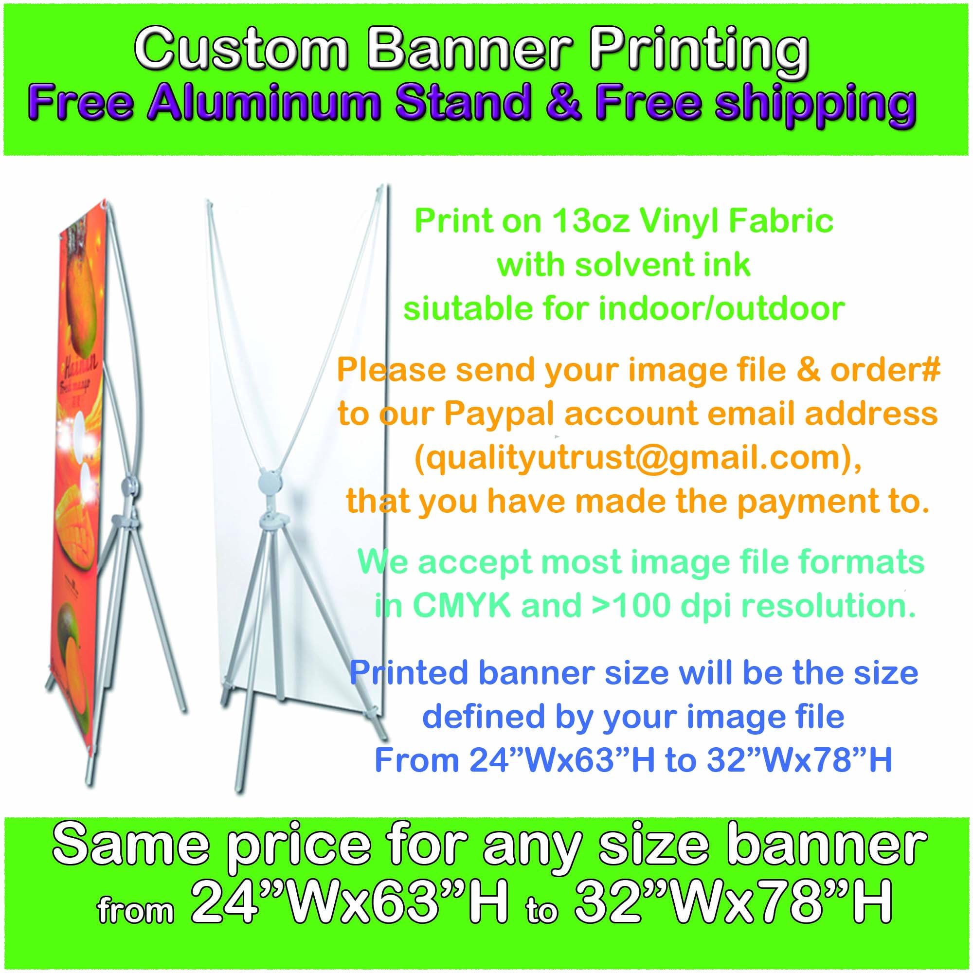 Thedisplaydeal X Type Aluminum Adjustable Banner Fits Any Banner