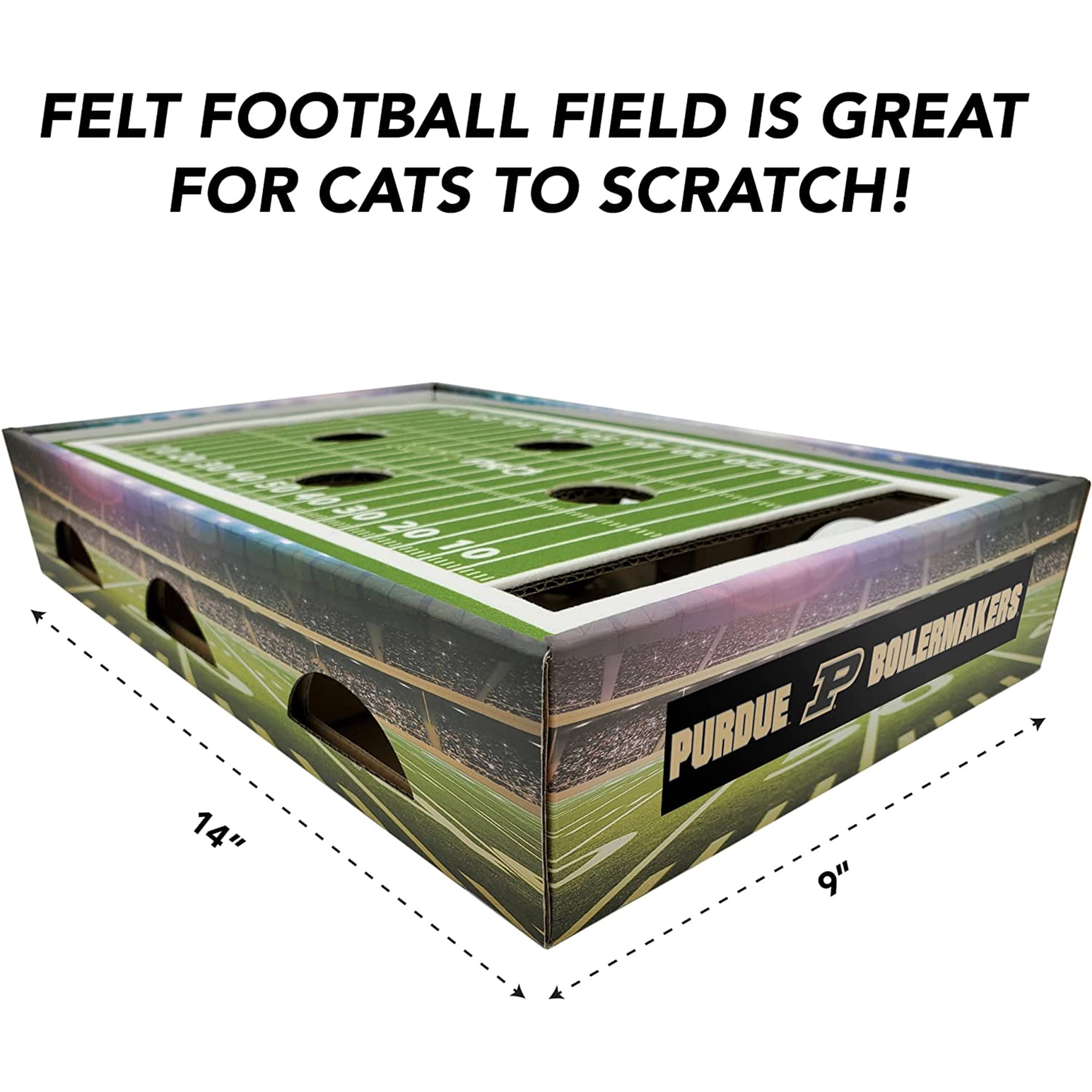 Pets First NCAA Cat Scratcher Box Football Field Designed Cat Scratcher & Lounge