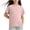 Pink, variant on Amidoa Girls Short Sleeve Crewneck Summer T Shirts Cotton Casual Kids Tops Black Size 13