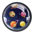 thumbnail image 1 of 4 Pcs Space Universe Planet Knobs for Kitchen Cabinet Cupboard Dresser Bookcase Drawer Pulls Handles Round Home Decor, 1 of 8