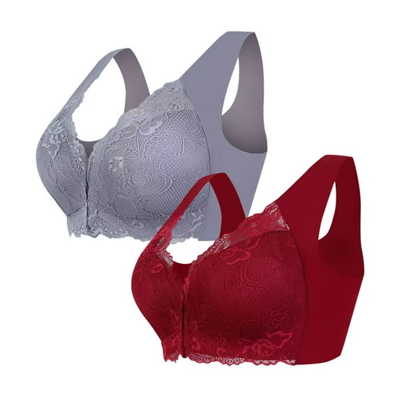 WCJM Women's Nylon,Spandex Coffee nylon underwear Thin Laceless Ring Comfortable Breathability Underwear Large Size Brater Buckle Female Bra Deep V Neck Vest Bralette Wireless Seamless Bra