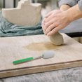 thumbnail image 4 of IDEANATEGRATE 1Pcs Telescoping Pottery Sponge Shaping Tool Dark Green Stainless Steel for Clay Sculpting Water Absorption, 4 of 8