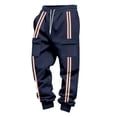 thumbnail image 6 of Men's Fleece Sweatpants Casual Loose Fit Joggers Elastic Waist Heavyweight Tapered Cargo Pants with Pockets, 6 of 9