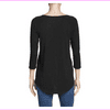 Eddie Bauer Ladies' ¾ Sleeve Cross-Front Tunic M/Black