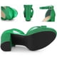 thumbnail image 3 of Sandalias de tacón grueso Perphy Plataforma Brillante Verde 41, 3 of 5