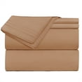 thumbnail image 6 of Clara Clark Premier 1800 Microfiber Collection 3-Line Bed Sheet Set, Cal King Size, Mocha Brown, 6 of 7