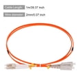 thumbnail image 2 of Unique Bargains 1 Mètre 3.2Ft Fibre Patch Câble Multimode LC-SC OM1 LSZH Fibre Optique Cavalier Orange pour Émetteur-Récepteur Réseau 1Pcs, 2 of 6