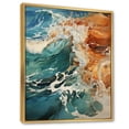 thumbnail image 2 of Designart "Beach Photo Oceanic flow V" Nautical & Beach Floater Framed Canvas Wall Art, 2 of 7
