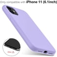 thumbnail image 5 of Compatible with iPhone 11 Case with Screen Protector, Silicone Gel Rubber Bumper Cover,Slim Fit Shockproof Protective Phone Case for iPhone 11 6.1" Lavender Purple, 5 of 15