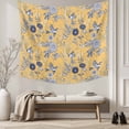thumbnail image 5 of Vintage Flower Large Tapestry for Bedroom Wall Hanging Tapestry, Country Bird Garden Butterfly Yellow Ceiling Backdrop Tapestries Poster Blanket Wall Decor for Teens Room Living Room Dorm 100" x 59", 5 of 8
