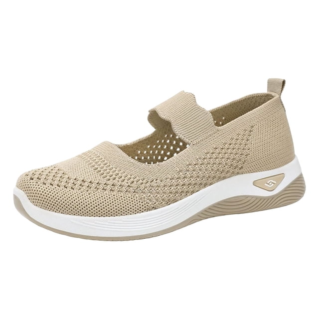 DXOUPM Chaussures de Marche pour Femmes Chaussures de Randonnée et de Course en Maille Respirante Légères Espadrilles à Enfiler