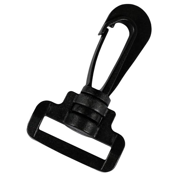 Strapworks Ganchos giratorios de plástico de 1 pulgada – Cierres de pinza de langosta giratorios de alta resistencia negros utilizados en una variedad de correas – Paquete de 10