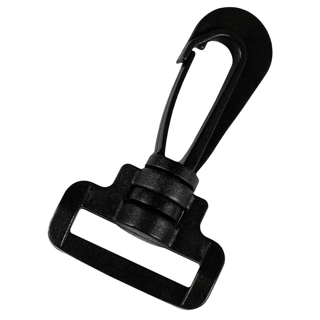 Strapworks Ganchos giratorios de plástico de 1 pulgada – Cierres de pinza de langosta giratorios de alta resistencia negros utilizados en una variedad de correas – Paquete de 10