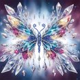 thumbnail image 1 of 5D DIY Kit Con Forma Especial Parcial Mariposa 30x30cm, 1 of 9