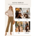 thumbnail image 6 of DOKOTOO Elastic Waist High-Waisted Corduroy Pants Women - Fall Winter Casual Vintage Flattering Straight Leg Pants, 6 of 7
