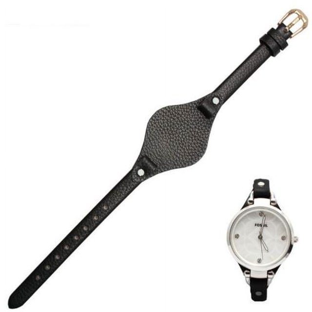 Correa de cuero de repuesto para reloj Fossil Es4176 Es4119 Es4026 Negro PL2021
