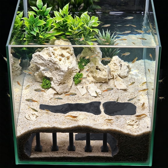 Under Gravel Aquarium Tunnel Hideout for Fish & Shrimp – Cave Shelter