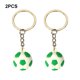 thumbnail image 3 of Minnieouse 2 uds llavero moda silicona simulación fútbol coche llavero encanto colgante señoras cumpleaños accesorios universales Accesorios de disfraces Llavero Verde, 3 of 6