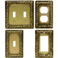 thumbnail image 4 of Franklin Brass Paisley Wall Plate, Tumbled Antique Brass Single Switch Cover Switch Cover, 1-Pack, 64049, 4 of 8