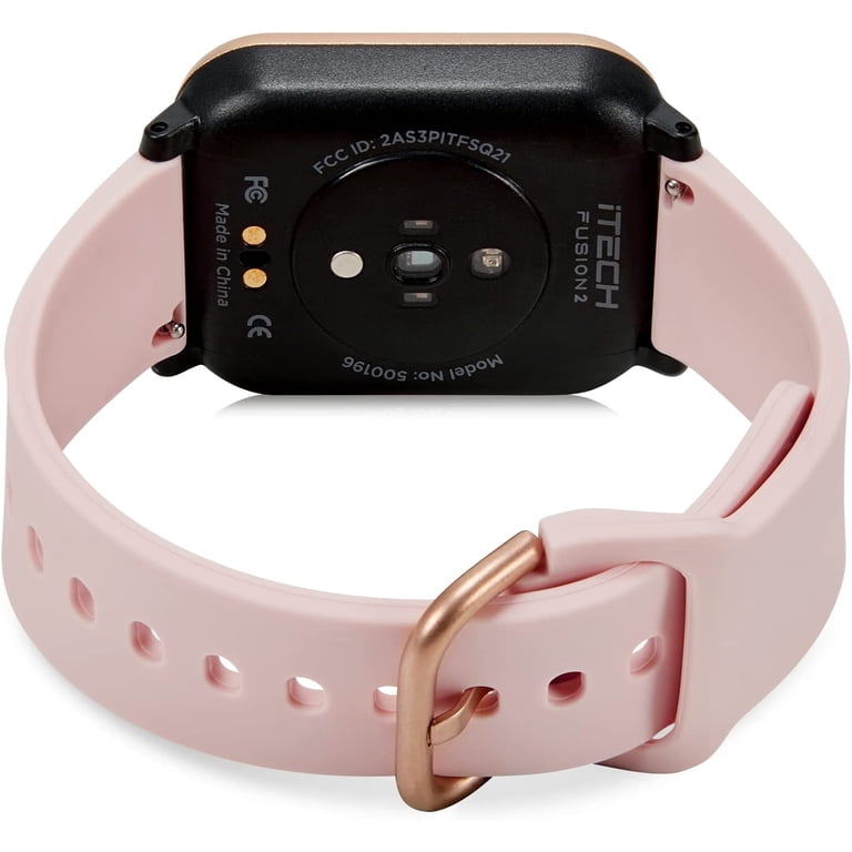 iTech Fusion 2 Smartwatch: Durable & Lightweight | Hot Pink Band | Android & iOS Itech Fusion 2S Unisex Adult Smartwatch w/ Multi-Sport, Pink  main image 3